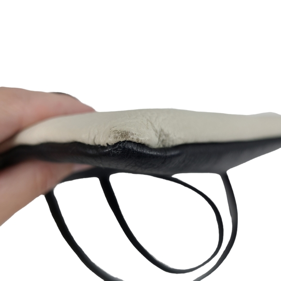 Emma Fox black & white color block small pebbled leather convertible crossbody - Picture 7 of 15